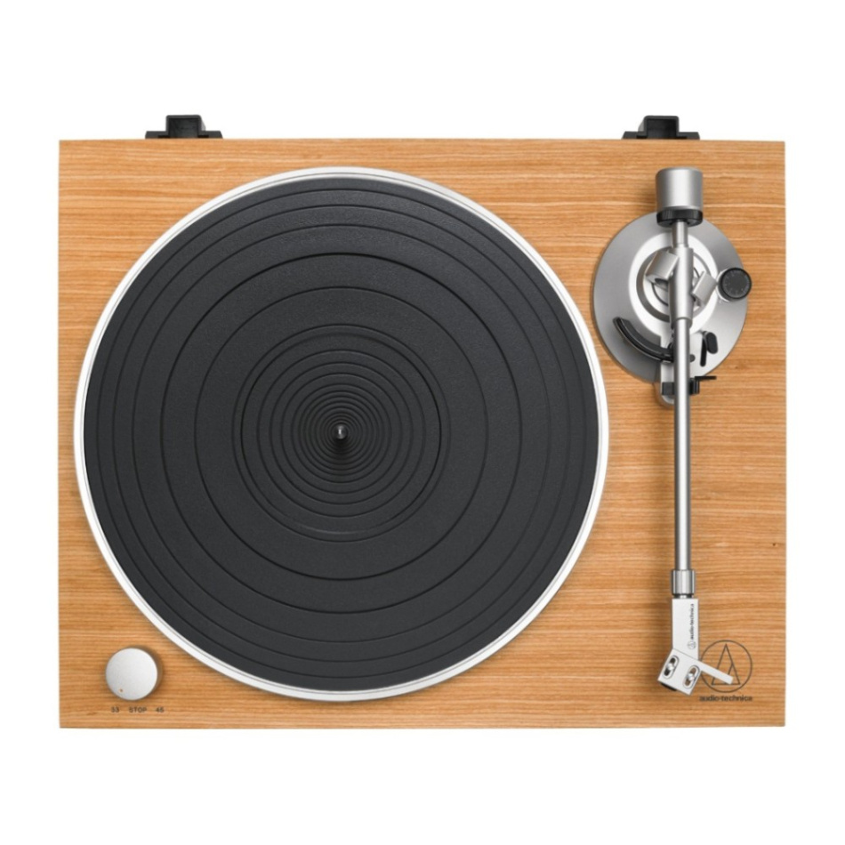 Audio Technica AT-LPW30TK skivspelare med RIIA & AT-VM95C-pickup, teak
