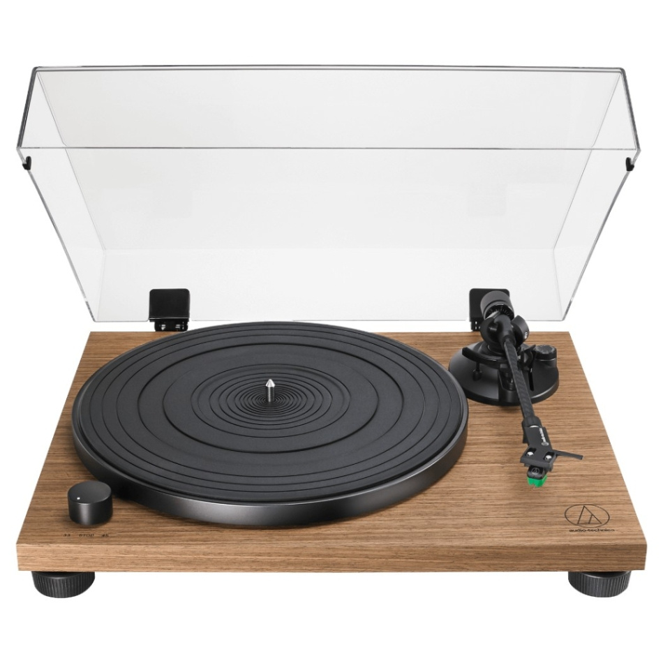 Audio-Technica AT-LPW40WN skivspelare med AT-VM95E-pickup, valnöt