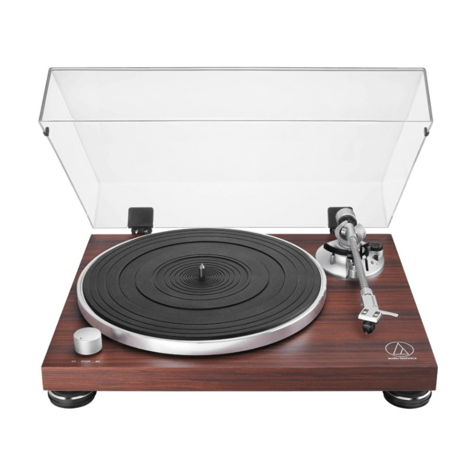 Audio-Technica AT-LPW50BT-RW skivspelare med Bluetooth & RIAA, valnöt