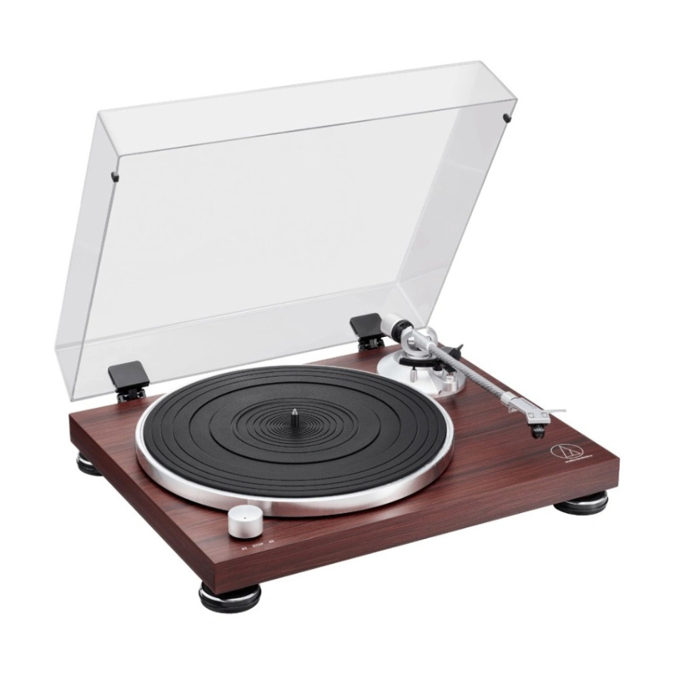 Audio-Technica AT-LPW50BT-RW skivspelare med Bluetooth & RIAA, valnöt
