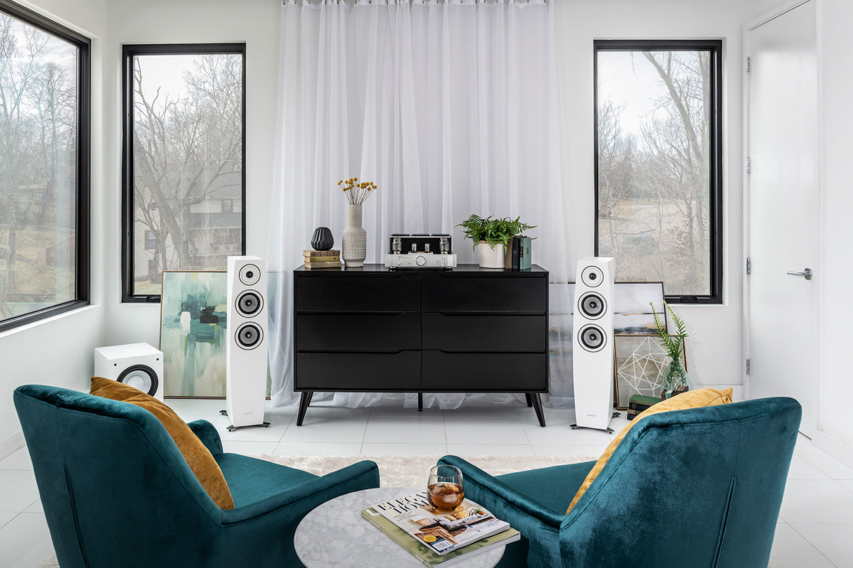 Jamo Concert C910 SUB, aktiv subwoofer vit