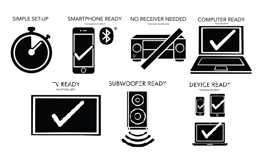 Jamo Studio-8 S801PM aktiva högtalare med Bluetooth & DAC, svart par