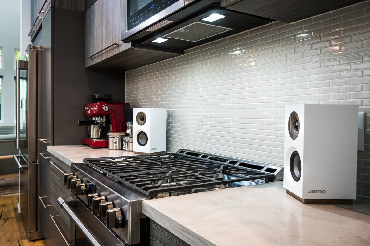 Jamo Studio-8 S801PM aktiva högtalare med Bluetooth & DAC, vitt par