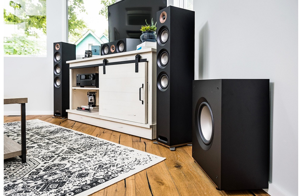 Jamo Studio-8 S808 SUB, aktiv subwoofer svart