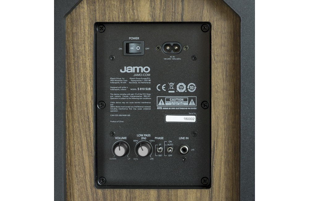 Jamo Studio-8 S810 SUB, aktiv subwoofer svart