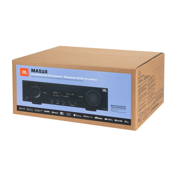 JBL MA510 hemmabioförstärkare 5.2 med HDMI & Nätverksstreaming, svart