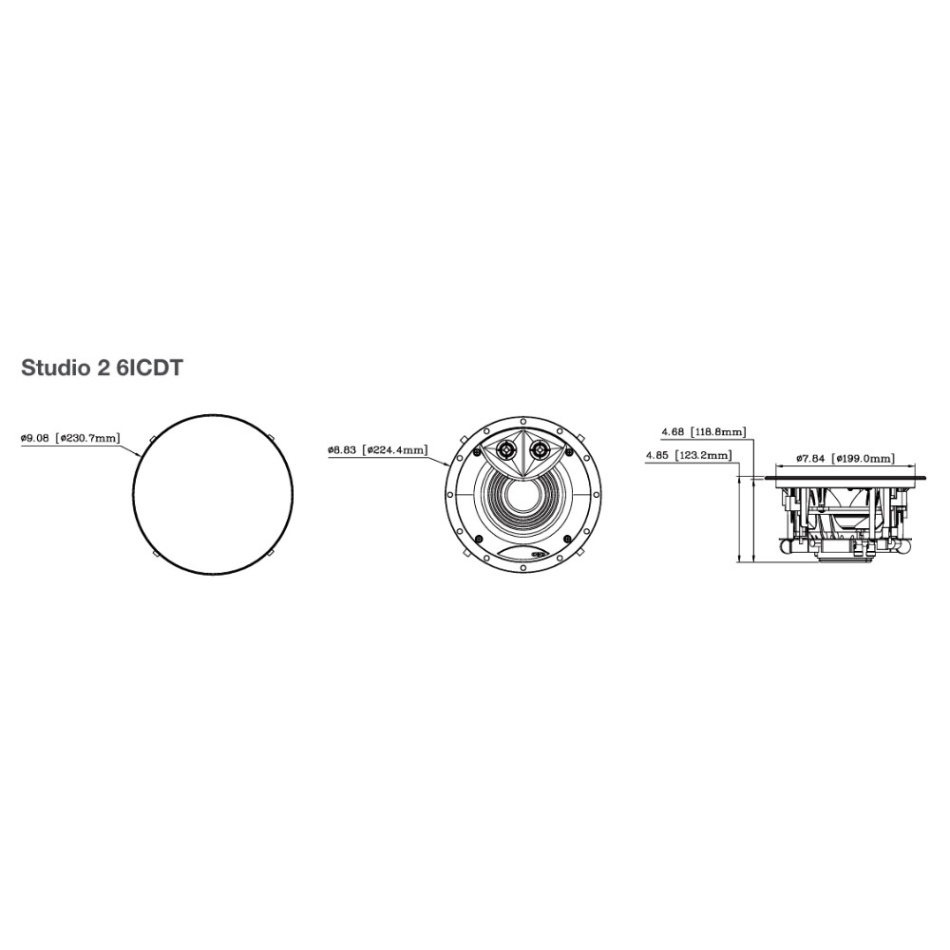 JBL Studio 2 6ICDT inbyggnadshögtalare single-stereo