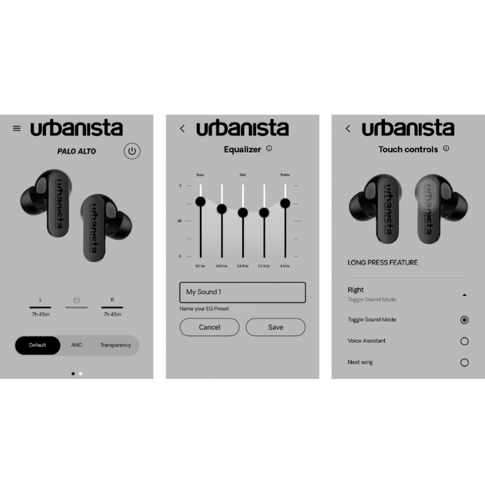 Urbanista Palo Alto True Wireless hörlurar med brusreducering, Cloud White