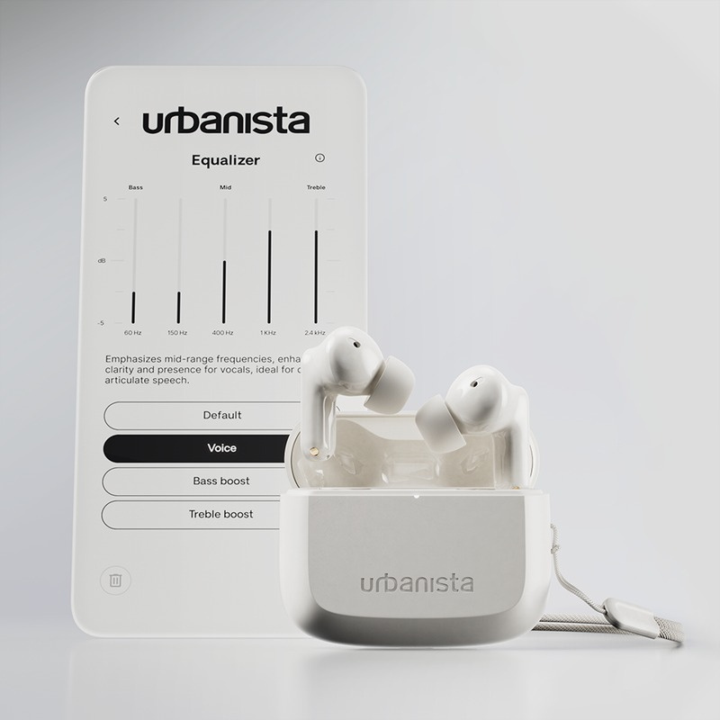 Urbanista Palo Alto True Wireless hörlurar med brusreducering, Cloud White