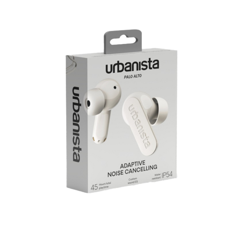 Urbanista Palo Alto True Wireless hörlurar med brusreducering, Cloud White