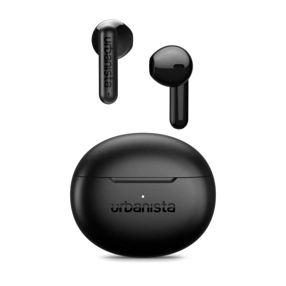 Urbanista Austin 2 trådlösa hörlurar med Bluetooth & IPX4-klassade, Midnight Black