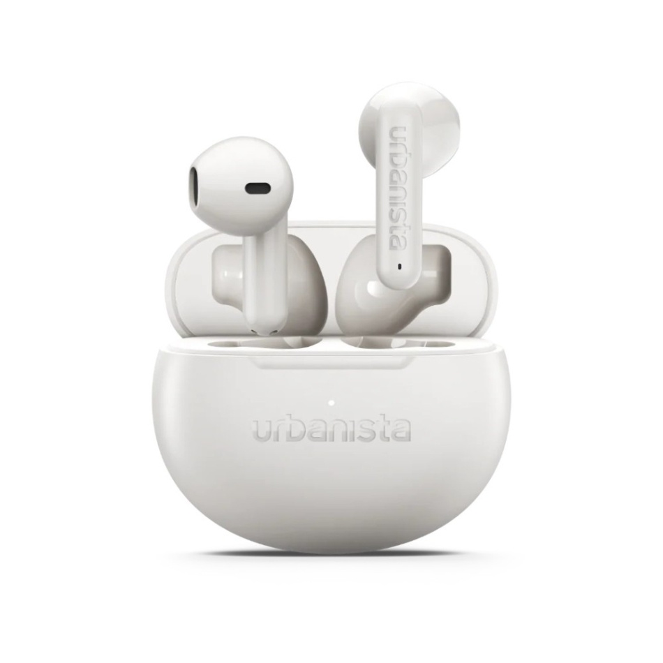 Urbanista Austin 2 trådlösa hörlurar med Bluetooth & IPX4-klassade, Cloud White