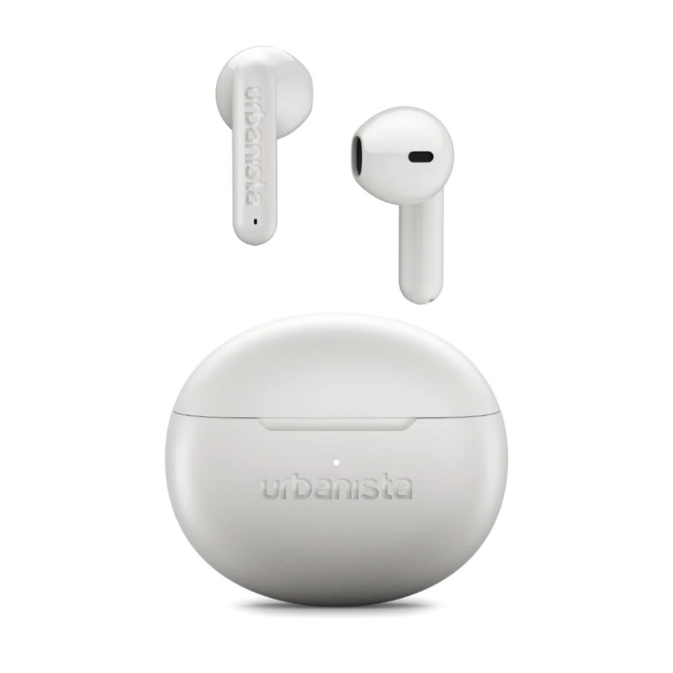 Urbanista Austin 2 trådlösa hörlurar med Bluetooth & IPX4-klassade, Cloud White