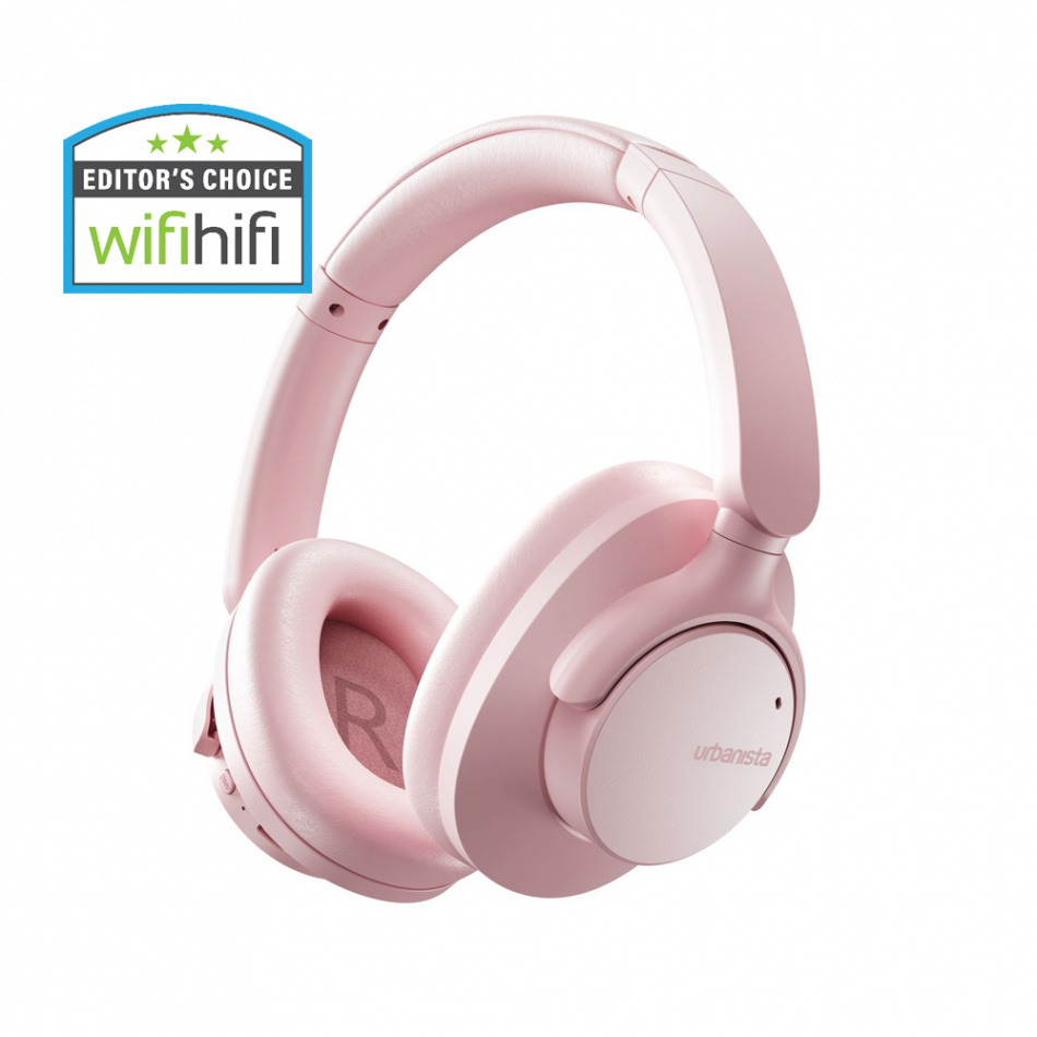 Urbanista Valencia trådlösa over-ear hörlurar med brusreducering, Powder Pink