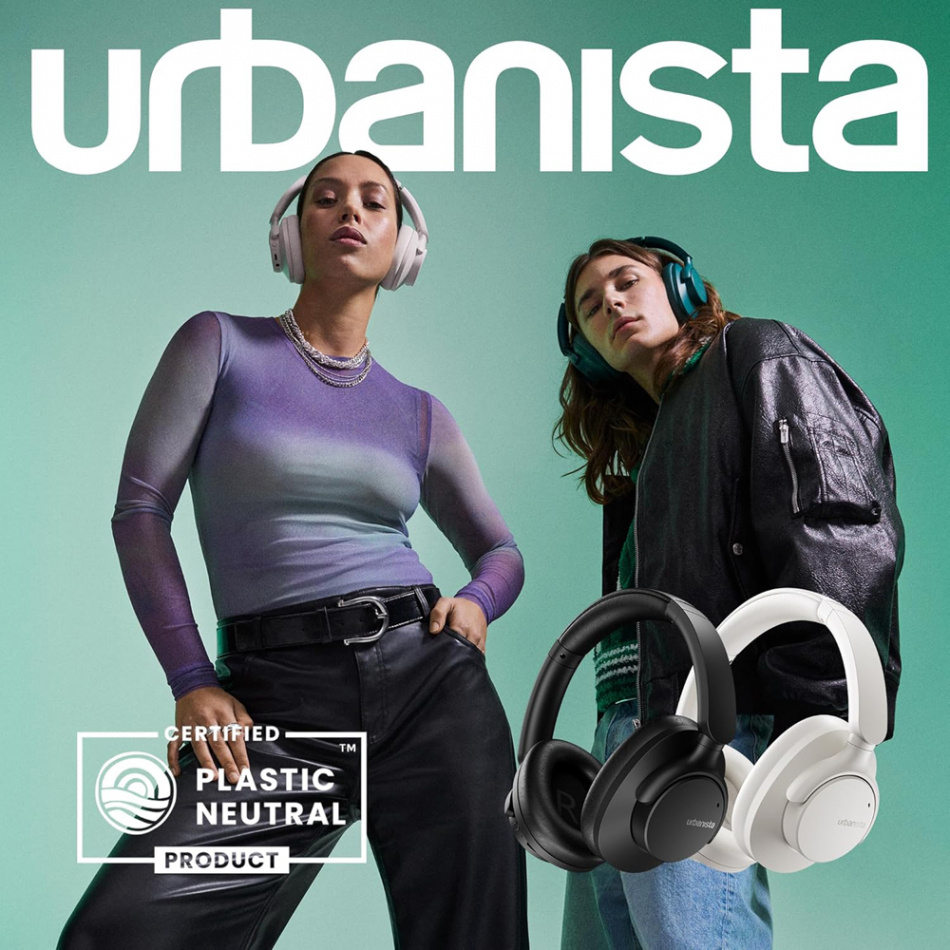 Urbanista Valencia trådlösa over-ear hörlurar med brusreducering, Powder Pink
