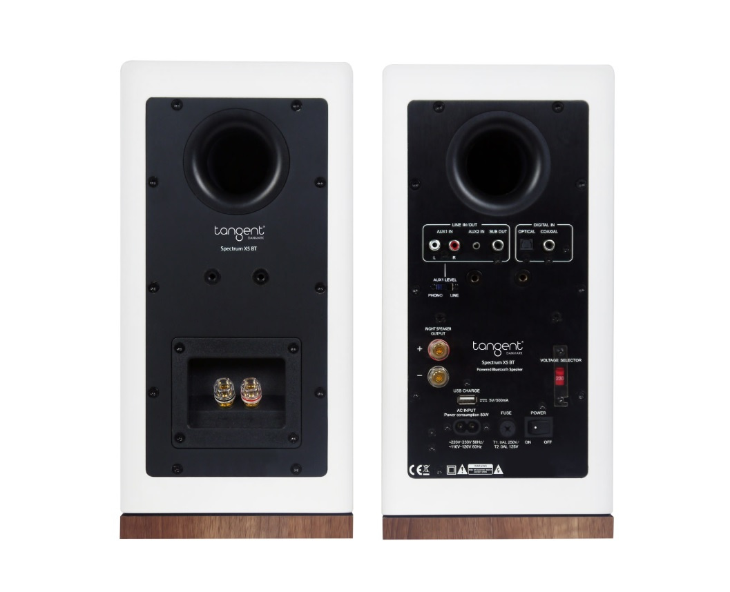 Tangent Spectrum X5 BT Phono, aktiva högtalare vitt par