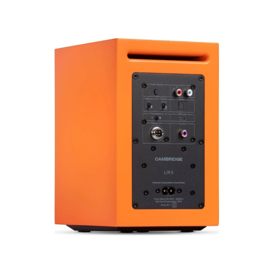Cambridge Audio L/R S aktiva stereohögtalare med Bluetooth & DAC, orange par