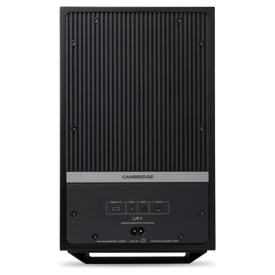 Cambridge Audio L/R X aktiva stereohögtalare med nätverk & HDMI eARC, svart par
