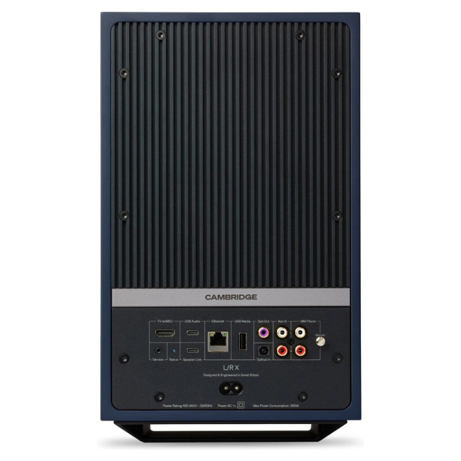 Cambridge Audio L/R X aktiva stereohögtalare med nätverk & HDMI eARC, blått par