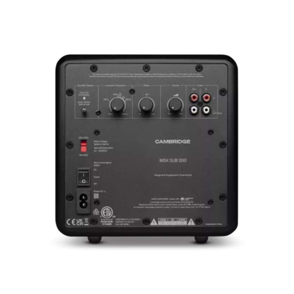Cambridge Audio MSX Sub 200 kompakt aktiv baslåda, vit