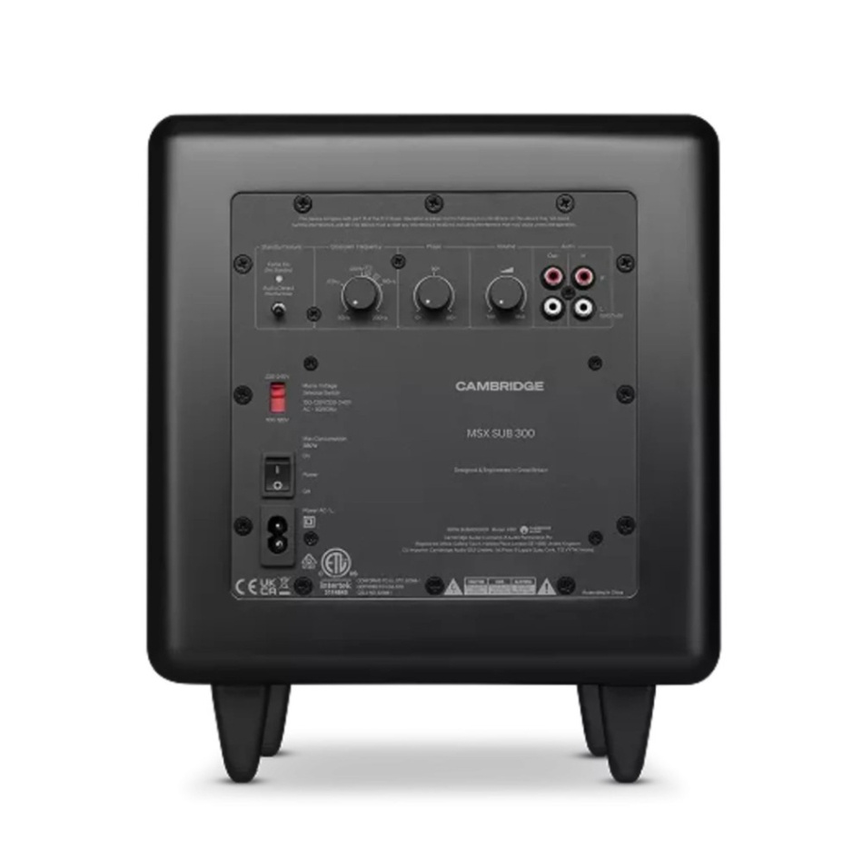 Cambridge Audio MSX Sub 300 kompakt aktiv baslåda, svart
