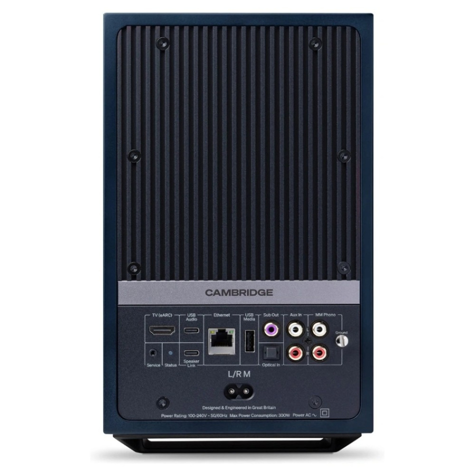Cambridge Audio L/R M aktiva stereohögtalare med nätverk & HDMI eARC, blått par