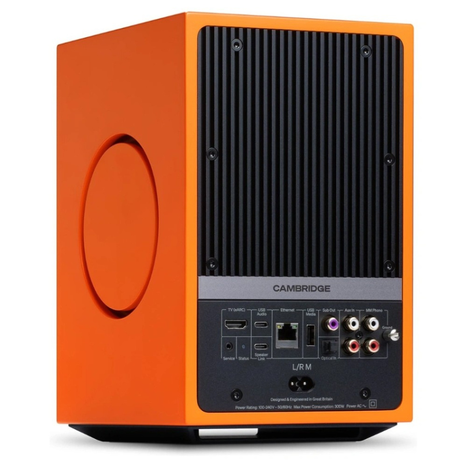 Cambridge Audio L/R M aktiva stereohögtalare med nätverk & HDMI eARC, orange par