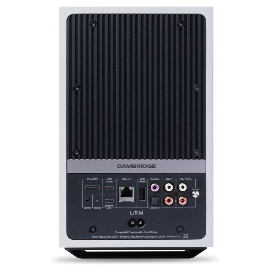 Cambridge Audio L/R M aktiva stereohögtalare med nätverk & HDMI eARC, vitt par