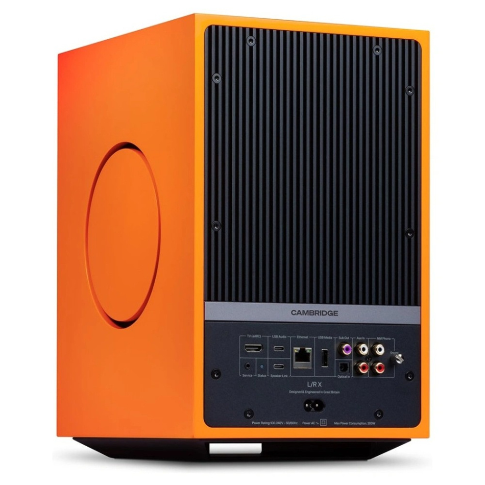 Cambridge Audio L/R X aktiva stereohögtalare med nätverk & HDMI eARC, orange par