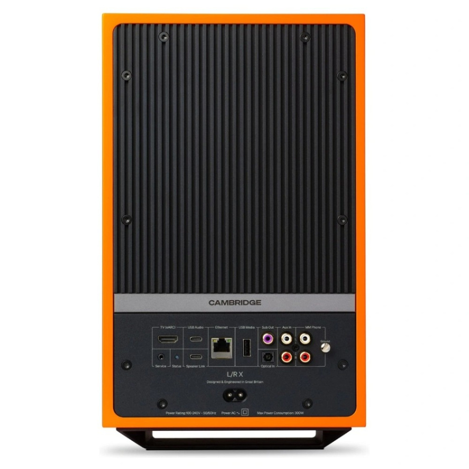 Cambridge Audio L/R X aktiva stereohögtalare med nätverk & HDMI eARC, orange par