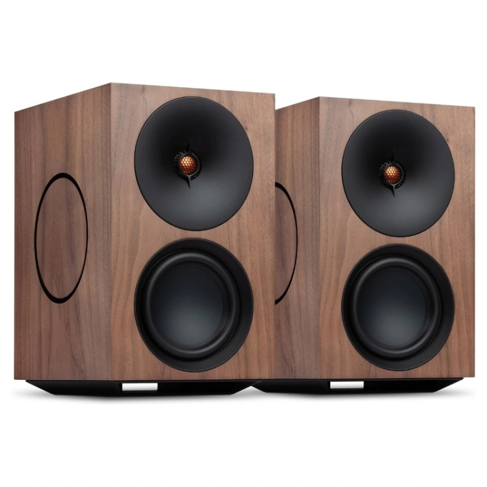 Cambridge Audio L/R X aktiva stereohögtalare med nätverk & HDMI eARC, valnöt par
