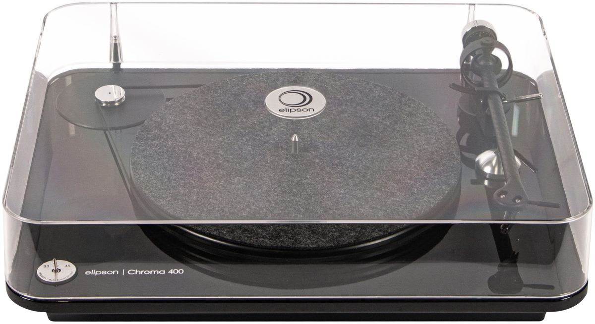 Elipson Chroma 400 vinylspelare med Ortofon OM10, pianosvart