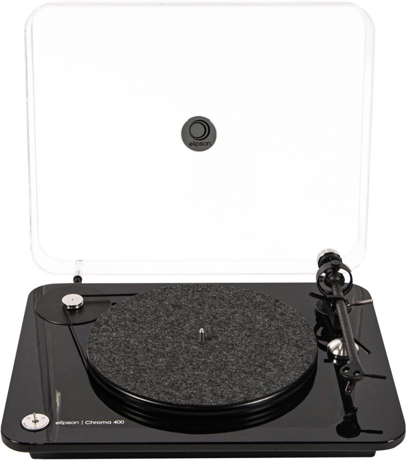 Elipson Chroma 400 vinylspelare med Ortofon OM10, pianosvart