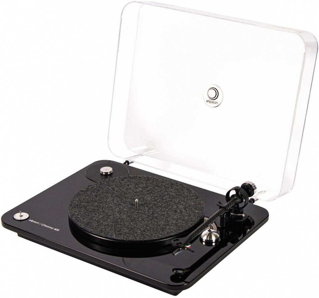 Elipson Chroma 400 vinylspelare med Ortofon OM10, pianosvart
