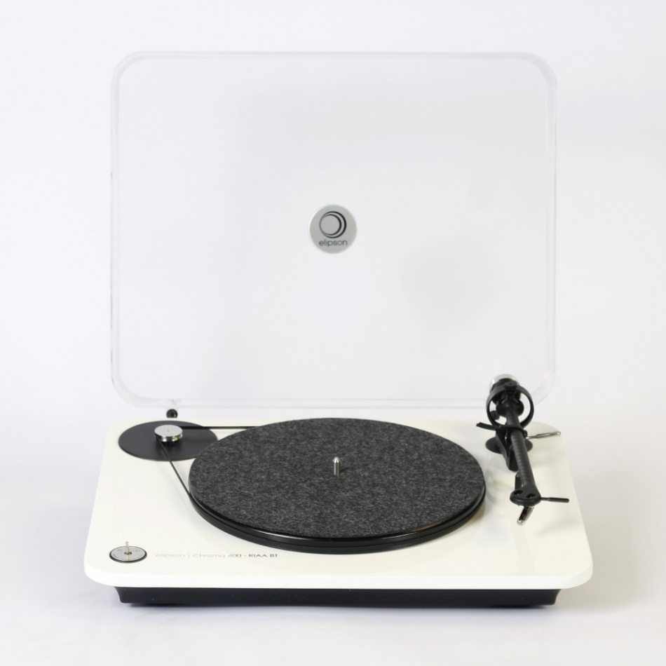 Elipson Chroma 400 vinylspelare med RIAA-steg & Bluetooth, pianovit
