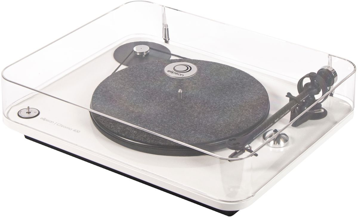 Elipson Chroma 400 vinylspelare med Ortofon OM10, pianovit