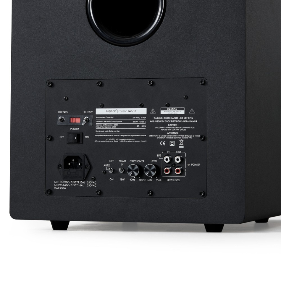 Elipson Classic Sub 10 aktiv subwoofer, svart