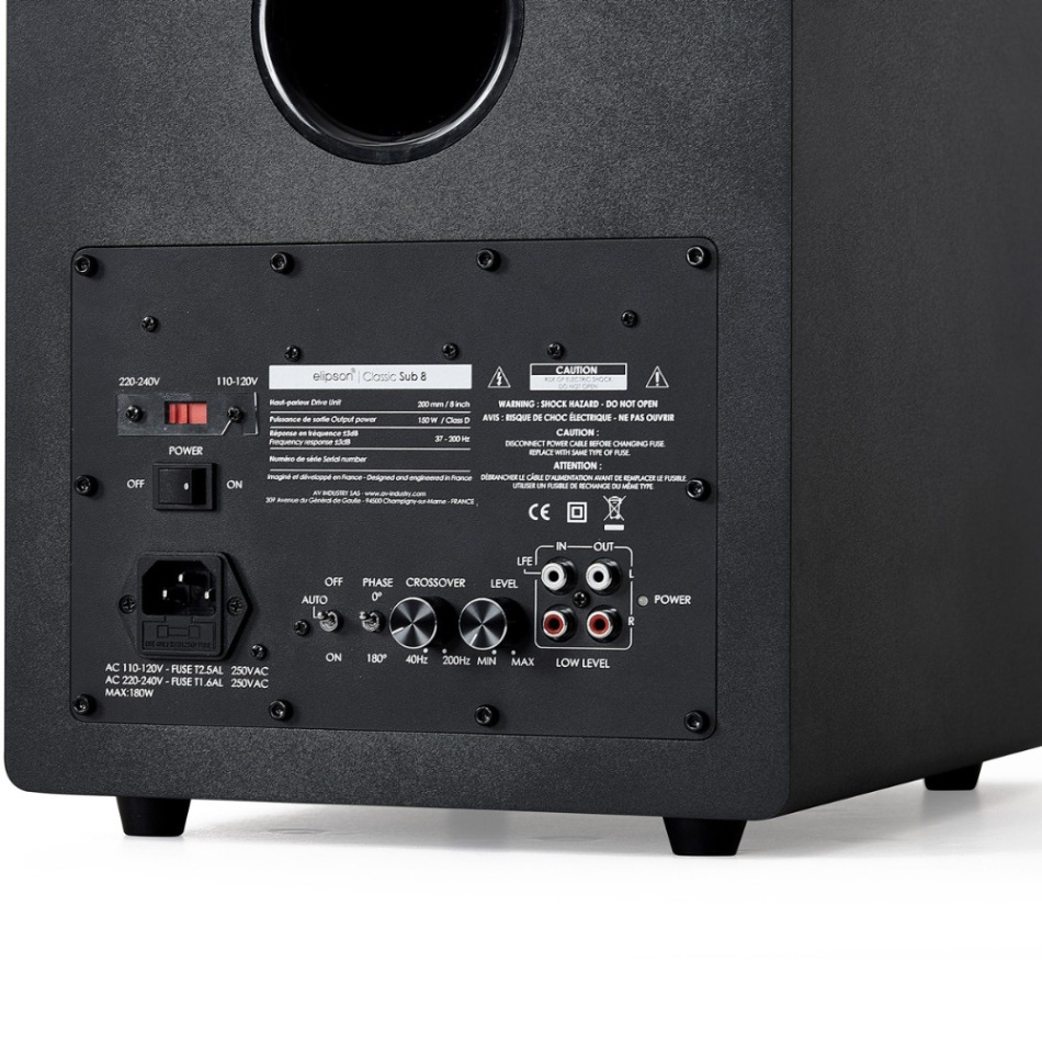 Elipson Classic Sub 8 aktiv subwoofer, svart