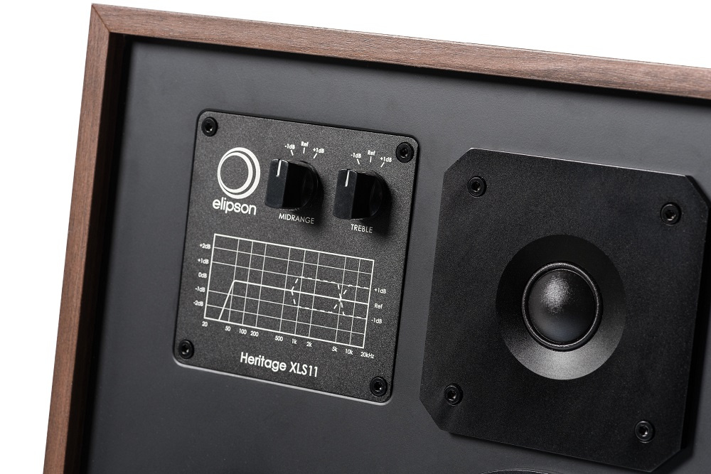 Elipson Heritage XLS11 Vintage-inspirerade stativhögtalare par, valnöt