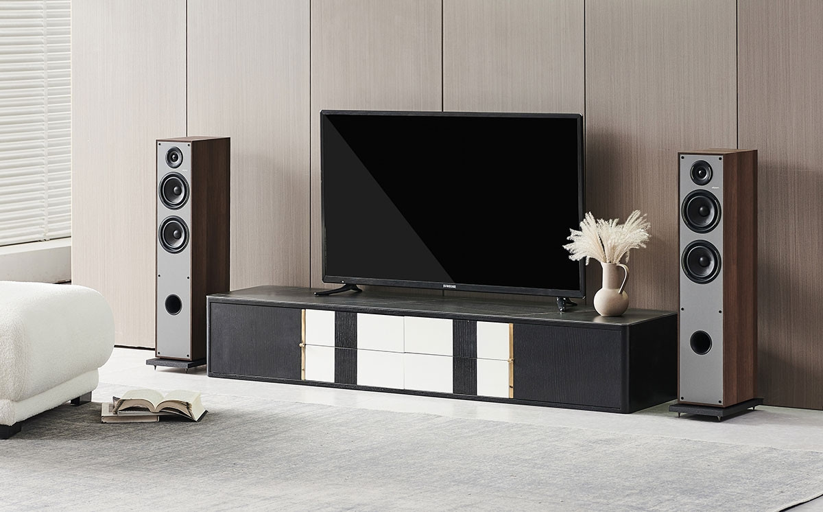 Elipson Horus 11F golvhögtalare Walnut/Dark Grey, par