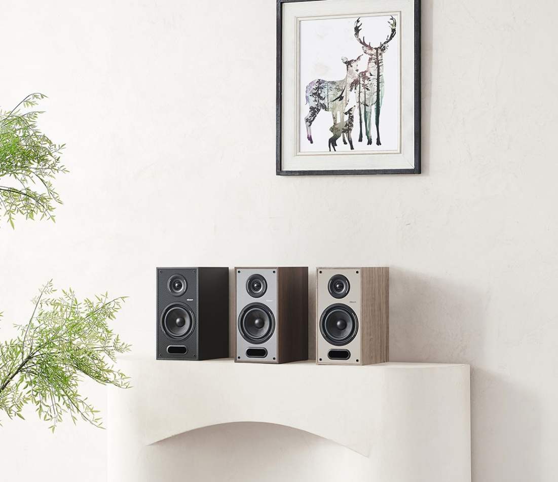 Elipson Horus 6B stativhögtalare Black/Carbon, par