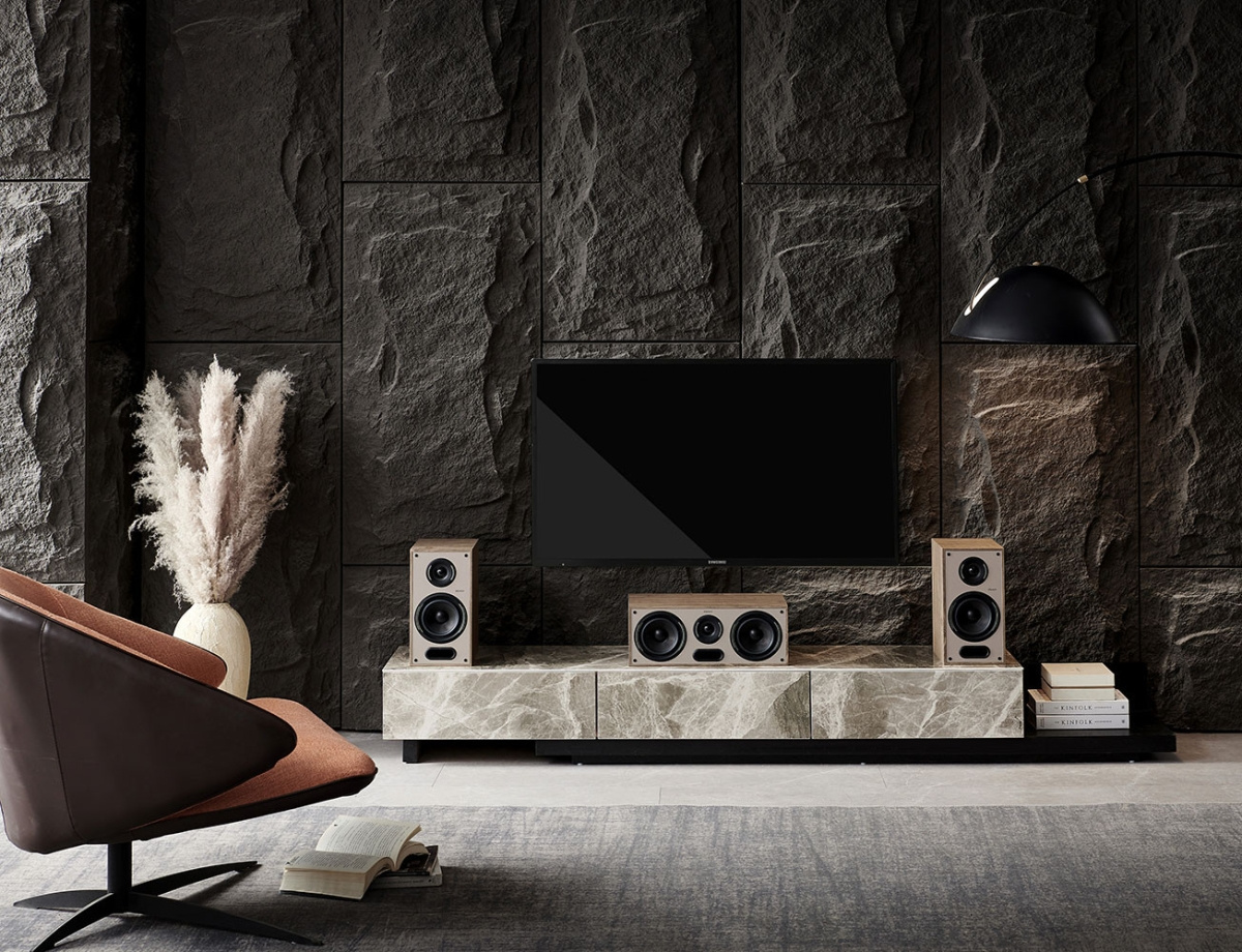 Elipson Horus 6B stativhögtalare Light Wood/Beige, par