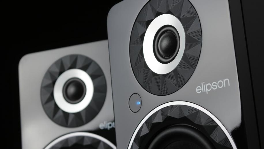 Elipson Prestige Facet 6B BT aktiva högtalare med Bluetooth & DAC, svart par