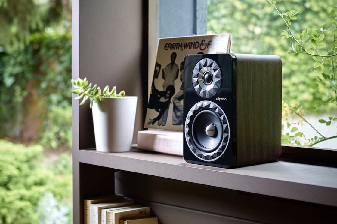 Elipson Prestige Facet 6B BT aktiva högtalare med Bluetooth & DAC, svart par