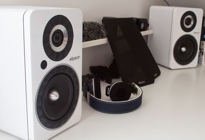 Elipson Prestige Facet 6B BT aktiva högtalare med Bluetooth & DAC, vitt par