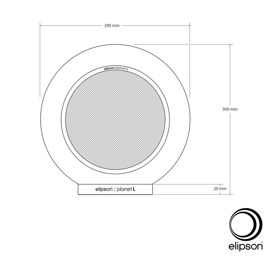 Elipson Planet L klothögtalare, mattvitt par
