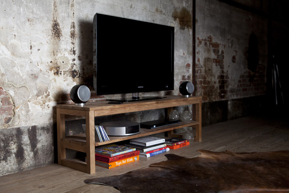 Elipson Planet M klothögtalare, pianosvart par