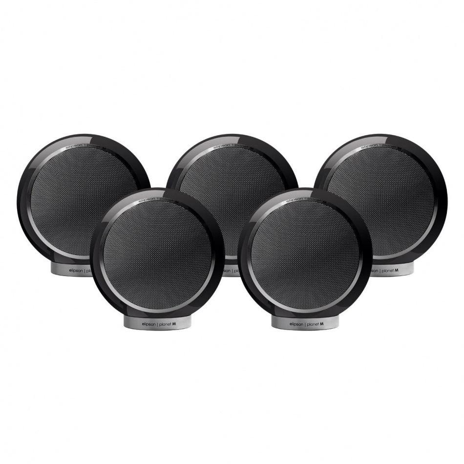 Elipson Planet M Högtalarpaket Hemmabio 5.0, pianolackad svart