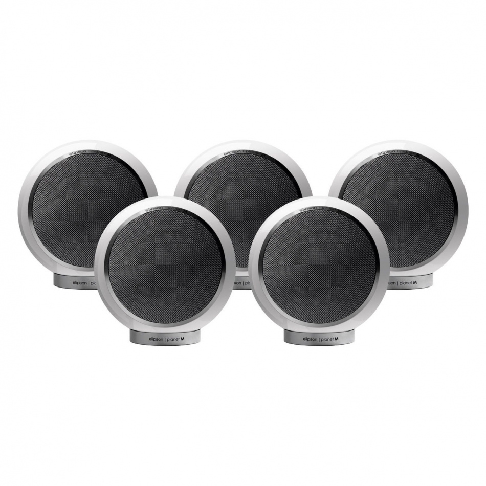 Elipson Planet M Högtalarpaket Hemmabio 5.0, pianolackad vit