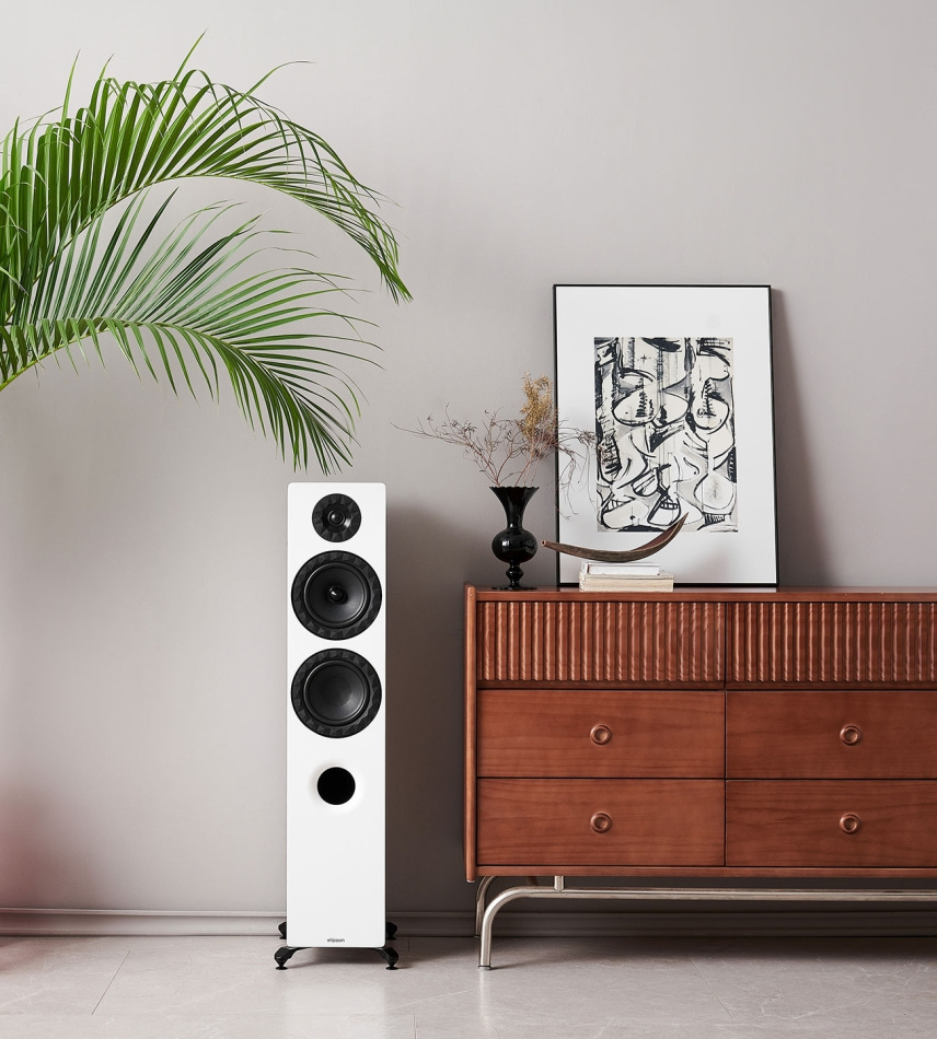 Elipson Prestige Facet II 14F golvhögtalare, mattvitt par